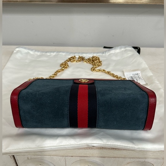 SOLD- NWT Gucci Red and Navy Ophidia Shoulder Bag - Picture 8 of 14